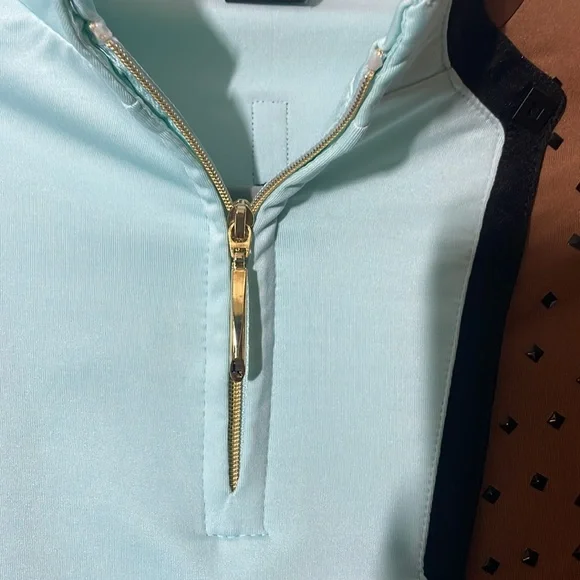 Two-Tone Polo Shirt with Studded Detail - Picture 3 of 7
